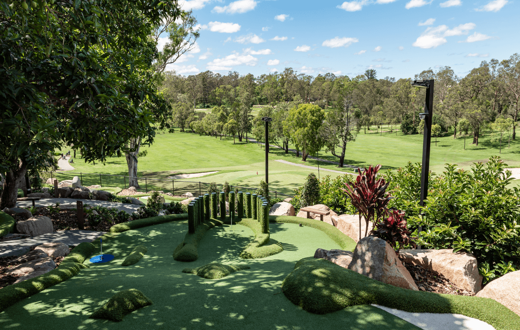 Mini golf course at a bar in St Lucia, Brisbane.