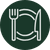Knife and fork food icon