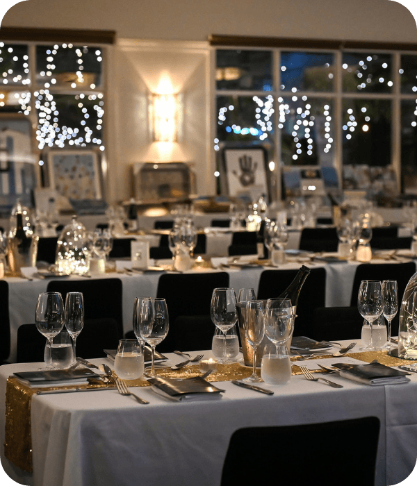 Room styled for a university ball in Brisbane