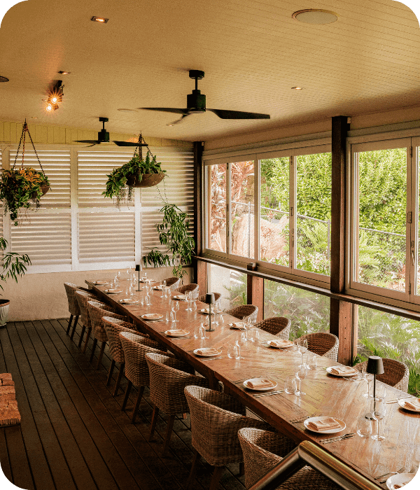 Dining room private event space in a restaurant in Brisbane